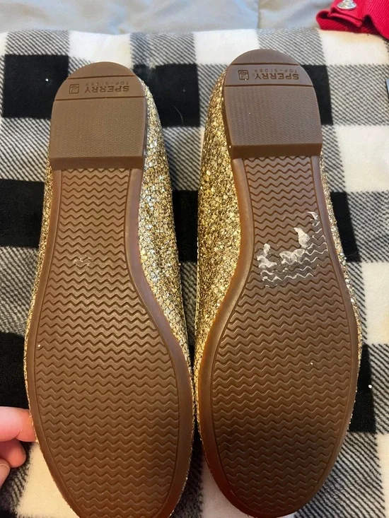 Sperry Gold Glitter Tassel Ballet Flats - Picture 4 of 4